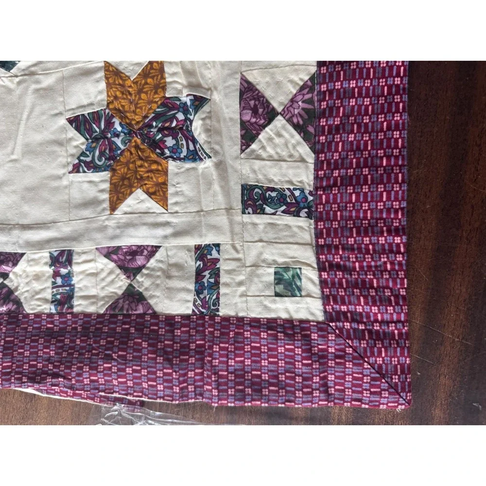 Vintage NEW Set of 2  Quilt Shams – Standard Size Hand Stitched,  1990s